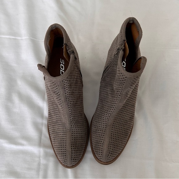 Suede Taupe Booties - Picture 6 of 9